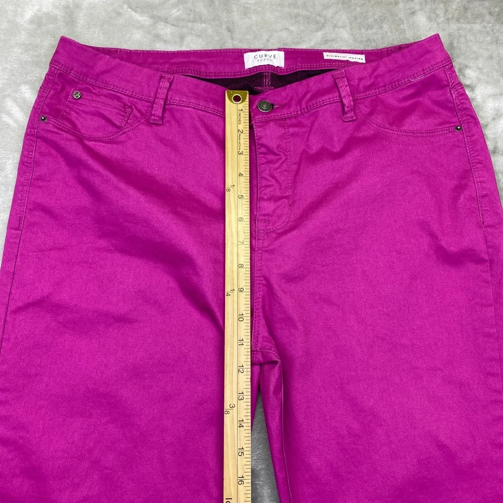 Curve Appeal Magenta Pink Minimalist Jeggings Jeans Women's Size‎ 16/33 Fits 34